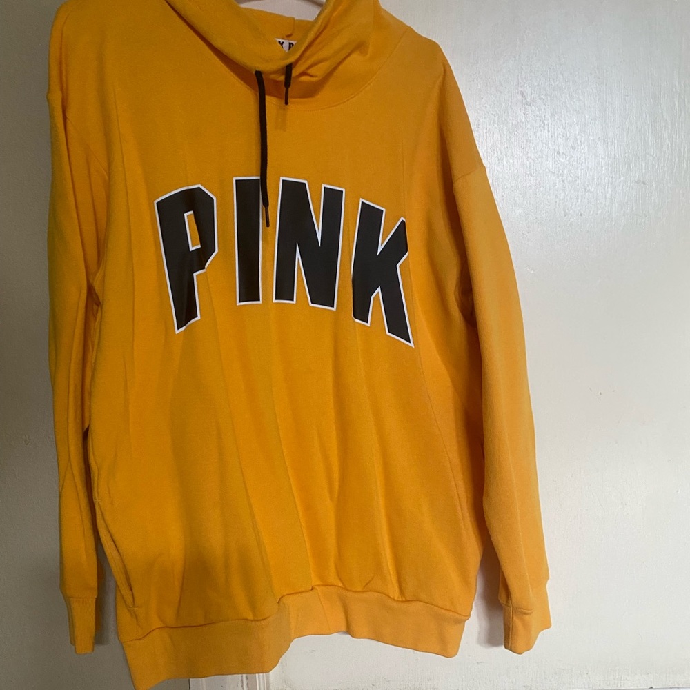 VS PINK Yellow Logo Hoodie